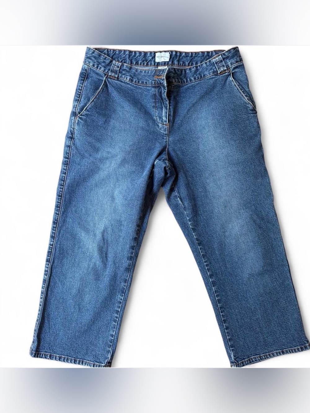Vintage Calvin Klein Jeans Cropped Wide Leg Baggy Denim – Size 8